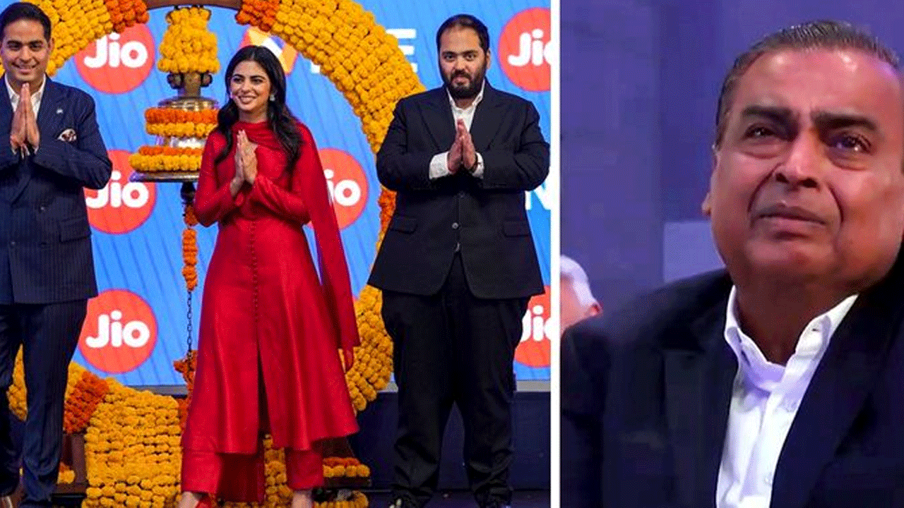 Mukesh Ambani: ముగ్గురు పిల్ల‌ల్ని చూస్తూ.. క‌న్నీటిని ఆపుకోలేక‌పోయిన‌ ముఖేశ్ అంబానీ