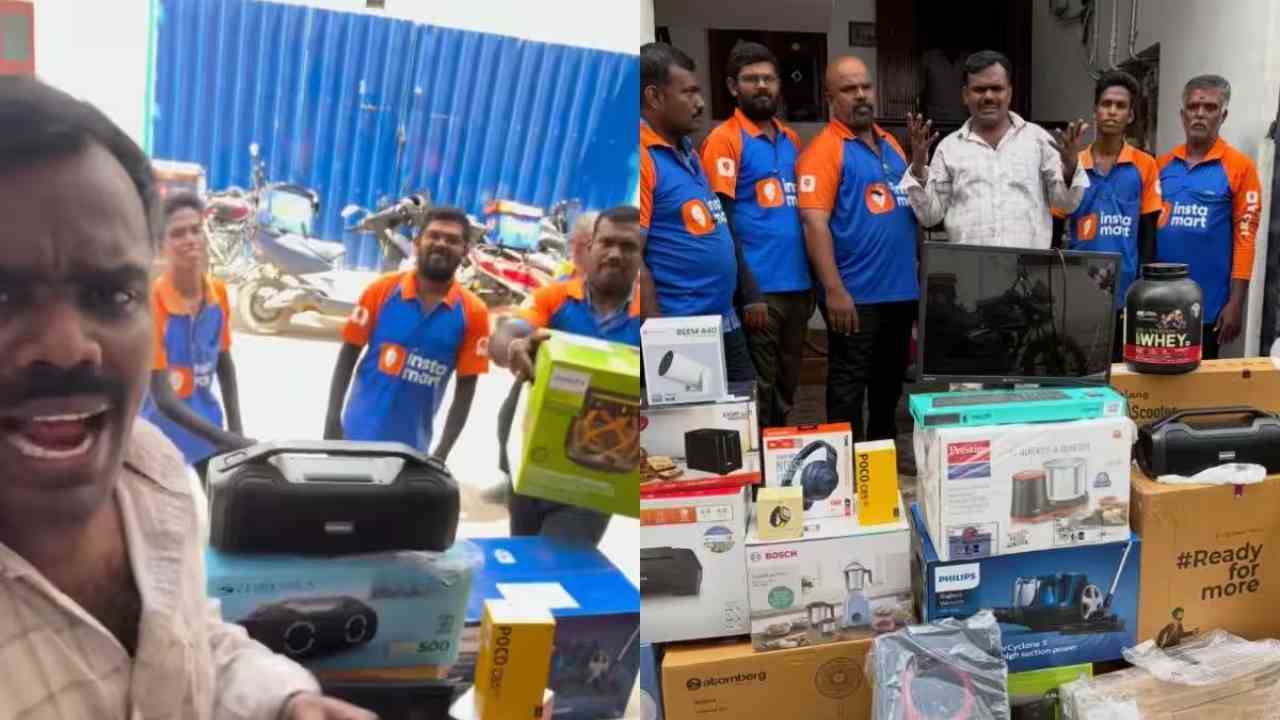 Influencer Veeramani | డెలివరీ ప్రాంక్‌తో వైరల్ అయిన వీరమణికి ‘ఇన్‌స్టామార్ట్’ సర్‌ప్రైజ్.. ఉచితంగా అరిసెలు, గిఫ్ట్‌లు!